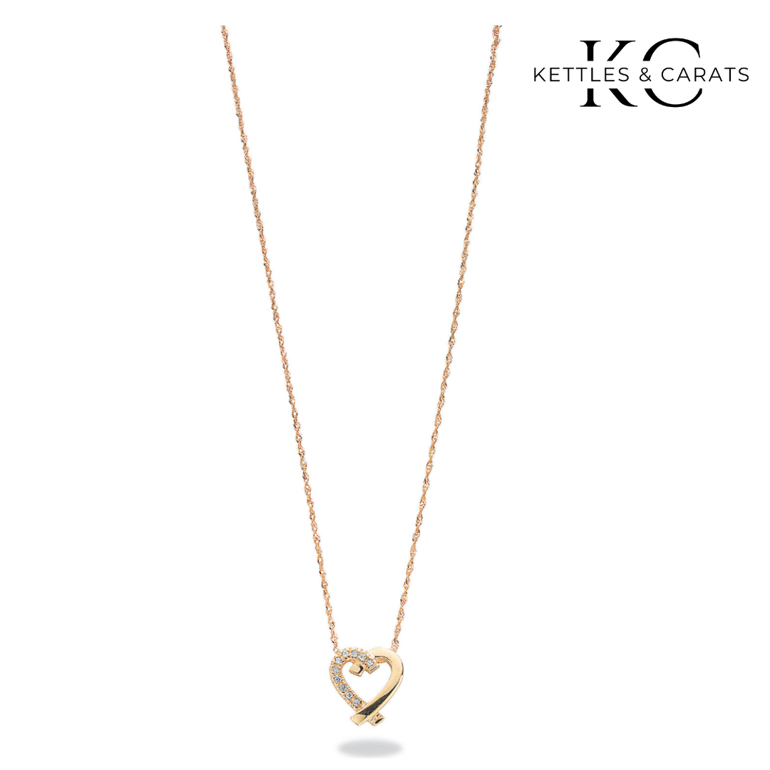 Diamond Heart Pendant Yellow